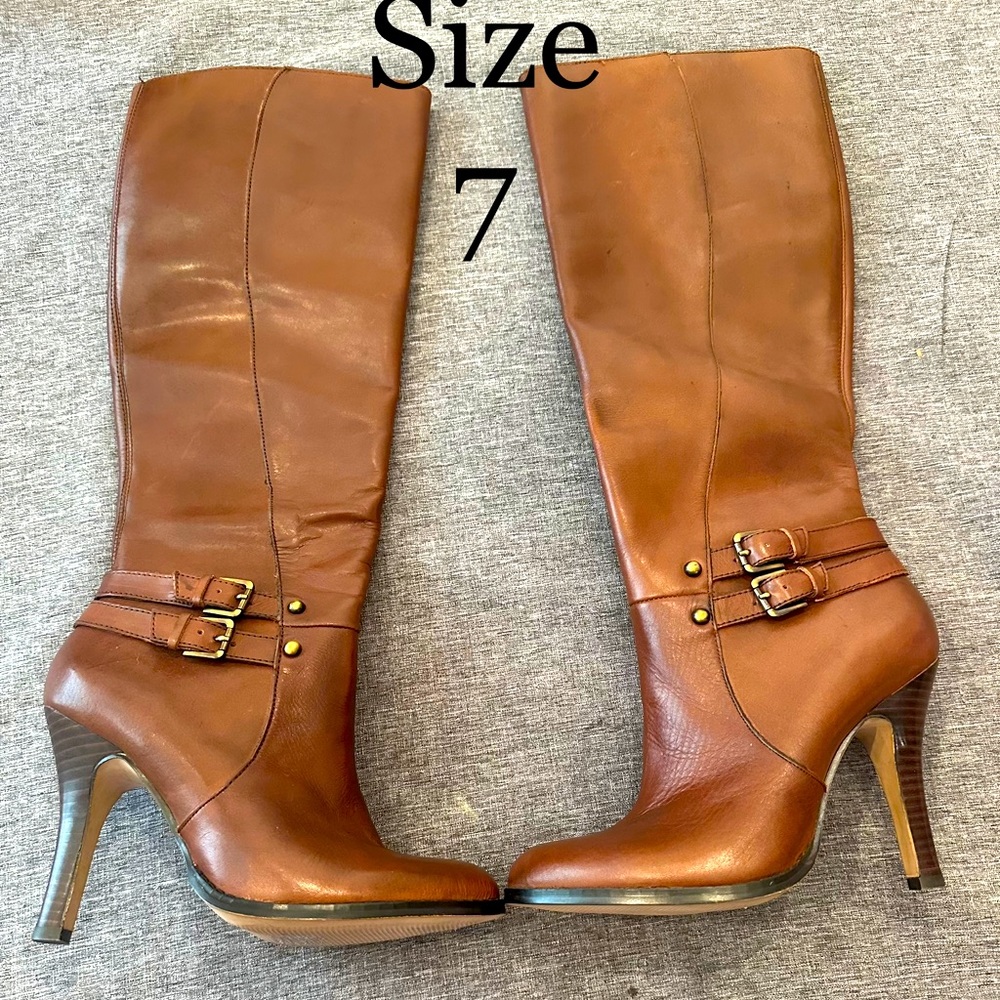 Arturo Chiang  Leather High Heel Boot